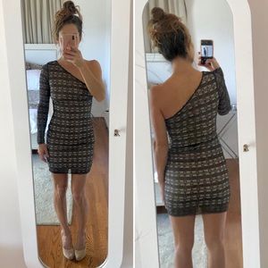 BebeOne shoulder bodycon dress